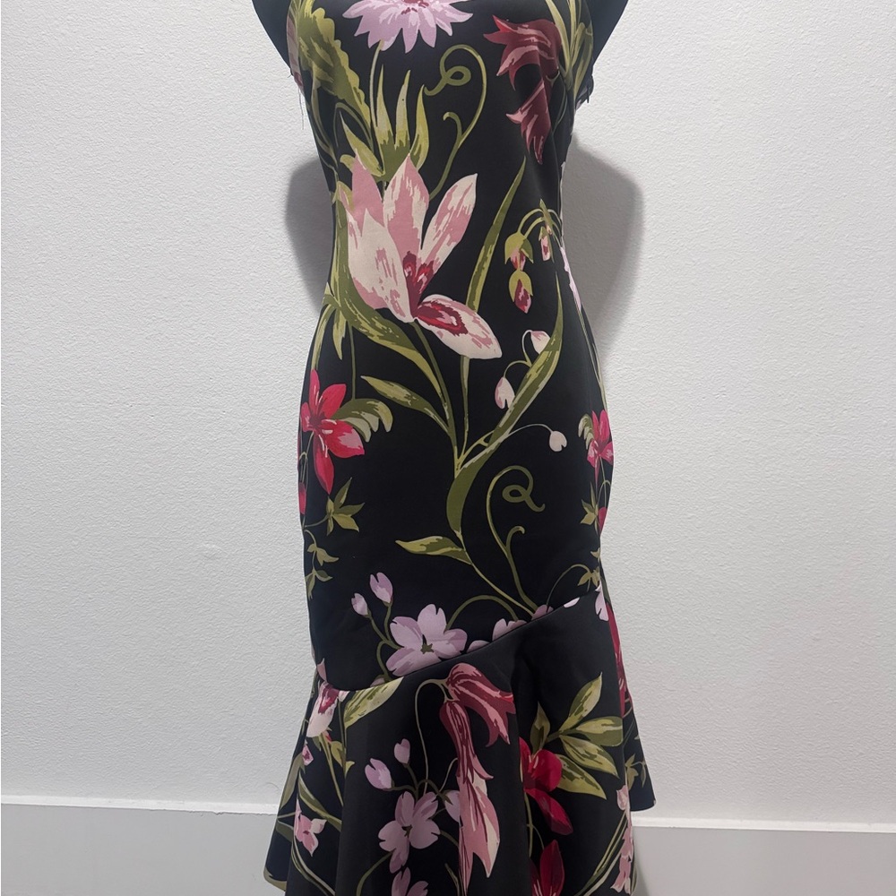 Floral Black Dress
